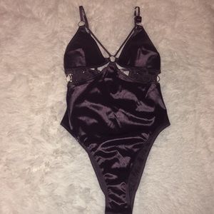 Lasenza lingerie teddy bodysuit purple NWT